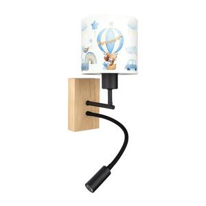 BRILAGI-LED Flex. lampa BOBO WOOD 1xE27/25W/230V + LED/3W dub/čer./b./mod./medv. BG1564+BG5585 obraz