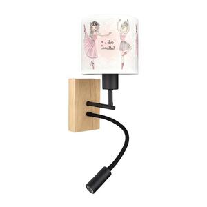BRILAGI- LED Flex. lampa BOBO WOOD 1xE27/25W/230V + LED/3W dub/čer./b./růž./bal. BG1564+BG5591 obraz
