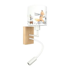 BRILAGI - LED Flex. lampa BOBO WOOD 1xE27/25W/230V + LED/3W dub/bílá/zvířátka BG1565+BG5578 obraz
