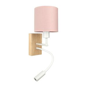 BRILAGI - LED Flex. lampa BOBO WOOD 1xE27/25W/230V + LED/3W dub/bílá/růžová BG1565+BG5582 obraz