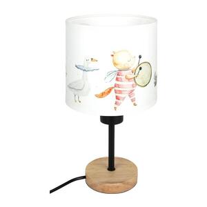 BRILAGI - Stolní lampa BOBO WOOD 1xE27/25W/230V dub/černá/bílá/zvířátka BG1567+BG5576 obraz