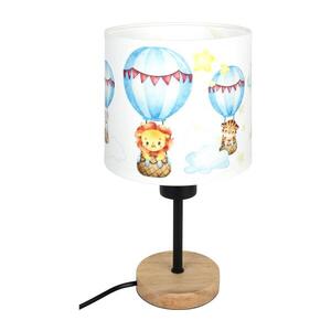 BRILAGI - Stolní lampa BOBO WOOD 1xE27/25W/230V dub/černá/bílá/zvířátka BG1567+BG5583 obraz