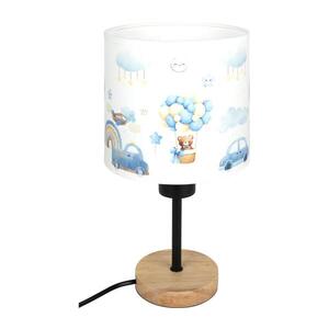 BRILAGI - Stolní lampa BOBO WOOD 1xE27/25W/230V dub/černá/bílá/modrá/medvídci BG1567+BG5585 obraz