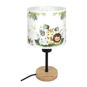 BRILAGI - Stolní lampa BOBO WOOD 1xE27/25W/230V dub/černá/bílá/zelená/džungle BG1567+BG5588 obraz