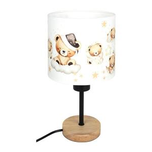 BRILAGI - Stolní lampa BOBO WOOD 1xE27/25W/230V dub/černá/bílá/medvídci BG1567+BG5590 obraz
