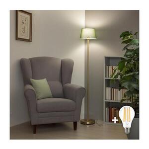 BRILAGI - LED Stojací lampa CERIA 1xE27/20W/230V pr. 25 cm zelená/zlatá SA2189+EG781034 obraz
