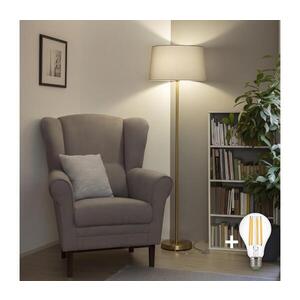 BRILAGI - LED Stojací lampa CERIA 1xE27/20W/230V pr. 45 cm šedá/zlatá SA2189+EG781042 obraz