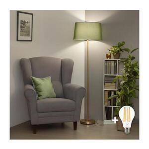 BRILAGI - LED Stojací lampa CERIA 1xE27/20W/230V pr. 45 cm zelená/zlatá SA2189+EG781045 obraz