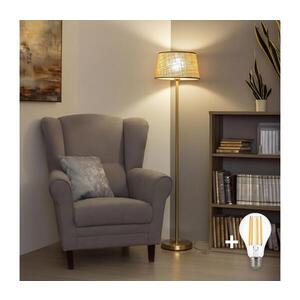BRILAGI - LED Stojací lampa CERIA 1xE27/20W/230V pr. 35 cm béžová/zlatá SA2189+EG781083 obraz