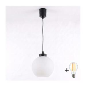 BRILAGI - LED Lustr na lanku RETRO GLASS 1xE27/60W/230V pr. 15 cm černá/bílá NSTK7432+TK6439A obraz