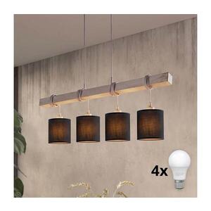 BRILAGI - LED Lustr na lanku NUBILA 4xE27/60W/230V šedá/černá 1xEG49927A+4xBG1581 obraz