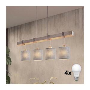 BRILAGI - LED Lustr na lanku NUBILA 4xE27/60W/230V šedá 1xEG49927A+4xBG1582 obraz