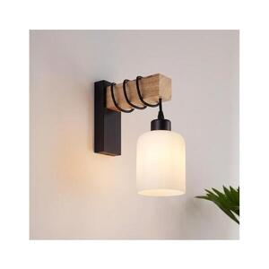 BRILAGI - Nástěnné svítidlo WOOD GLASS 1xE27/60W/230V borovice/černá/bílá EG44078+NSTK7006 obraz