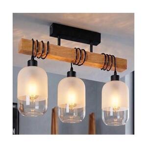 BRILAGI - Přisazený lustr WOOD GLASS 3xE27/60W/230V borovice/černá/bílá EG44074+3xNSTK7777 obraz