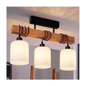 BRILAGI - Přisazený lustr WOOD GLASS 3xE27/60W/230V borovice/černá/bílá EG44074+3xNSTK7006 obraz