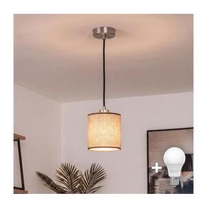 BRILAGI - LED Lustr na lanku NUBILA 1xE27/60W/230V pr. 14 cm černá/hnědá EG32517+BG1583 obraz