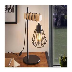 Eglo 780173 - Stolní lampa TABODI 1xE27/40W/230V hnědá/černá 780173 obraz