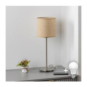BRILAGI - LED Stolní lampa NUBILA 1xE27/60W/230V světle hnědá EG32512+BG1584 obraz