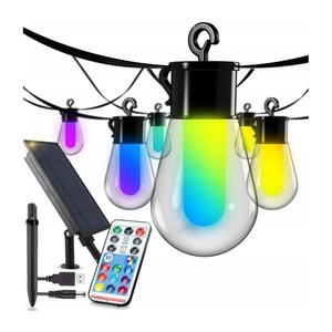 SmartLED LED RGB Solární dekorační řetěz 15xLED/18 funkcí USB 6 m IP44 černá 4545 obraz