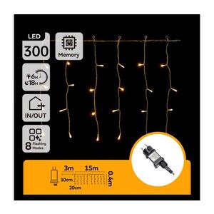 B.V. - LED Ven. ván. řetěz 300xLED/6W/230V/8 funkcí 15x0, 4m IP44 teplá bílá B103031QA obraz