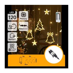 B.V. - LED Ven. ván. řetěz 120xLED/6W/230V/8 funkcí 3x0, 6m IP44 tep bílá+DO B10303S6X obraz