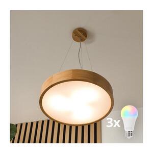 BRILAGI - LED RGBW Stmív. lustr CARVALHO 3xE27/12W/230V dub pr. 47, 5 cm BG0739+3xAI0819 obraz