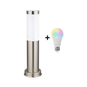 BRILAGI - LED RGBW Venkovní lampa 1xE27/12W/230V 40 cm IP44 matný chrom BG3933+AI0819 obraz