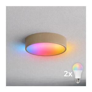 BRILAGI-LED RGBW Stm. koup. stro. svítidlo CLARE 2xE27/12W/230V IP54 béžová BG1590+2xAI0819 obraz