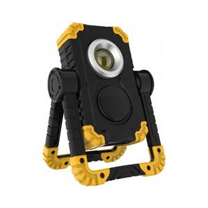 SmartLED LED Nabíjecí reflektor s reproduktorem LED/10W/5V 4400 mAh IP44 černá/žlutá 5882 obraz