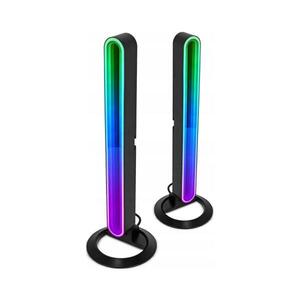 SmartLED SADA 2x LED RGBIC Stmívatelná stolní lampa LED/5W/5V černá + dálkové ovládání 7342 obraz