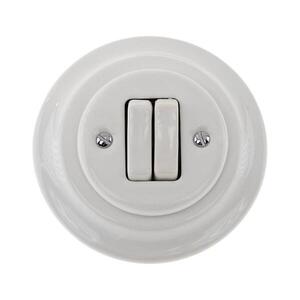 Bohemia-Design - Porcelánový retro žaluziový ovladač s rámečkem bílá K1-R231QS-W obraz