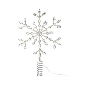 Markslöjd 706555 - LED Vánoční hvězda na stromeček GLINA LED/2, 16W/2xAA stříbrná 706555 obraz