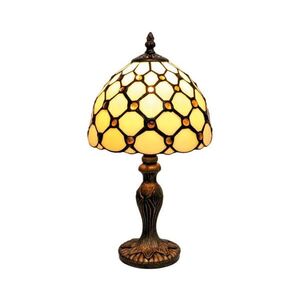 BRILAGI - Tiffany vitrážová stolní lampa IVORY SMOOTH 1xE27/60W/230V BRT-26413A obraz