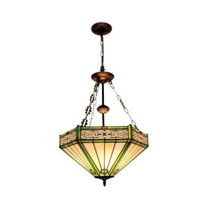 BRILAGI - Tiffany vitrážový lustr na řetězu EMERALD 3xE27/60W/230V pr. 50 cm BRP-26414B obraz