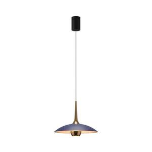 MAXLIGHT P0675 - LED Lustr na lanku MANUKA LED/12W/230V pr. 28 cm zlatá/modrá P0675 obraz