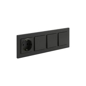 Legrand-Trojitý jednopélový vypínač č. 1 a zásuv domo SCHUKO 250V/16A NILOE STEP LR0047+LR0116+LR0038+LR0038+LR0038 obraz