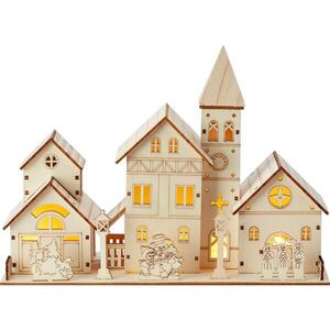Markslöjd 706447 - LED Vánoční dekorace VILLAGE LED/0, 24W/2xAA překližka 706447 obraz