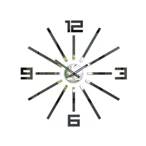 ModernClock 3D nalepovací hodiny Big Sheen černé obraz
