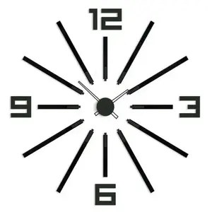 ModernClock 3D nalepovací hodiny Big Sheen wenge obraz
