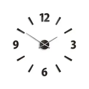 ModernClock 3D nalepovací hodiny Klaus wenge obraz