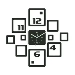 ModernClock 3D nalepovací hodiny Otto wenge obraz