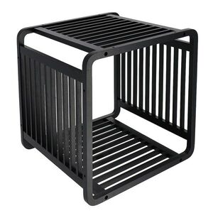 TENDANCE Bambusová koupelnová police Cube černá obraz