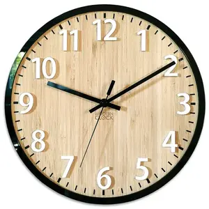 ModernClock Bambusové nástěnné hodiny Diana 30 cm hnědé/černé obraz