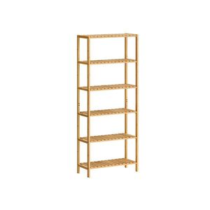 SONGMICS Bambusový regál Coudy 60 cm hnědý obraz