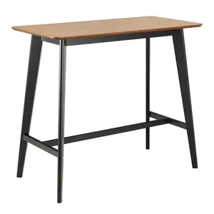 Actona Barový stůl Roxby 120 cm z masivu dub přírodní/černý obraz