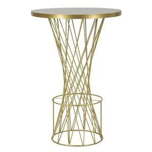 Mauro Ferretti Barový stůl Tower New 70 cm černo-zlatý obraz