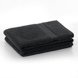 Restilo Bavlněný ručník DecoKing Marina sytě černý, velikost 70x140 obraz