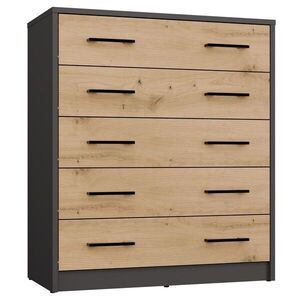 TP Living Botník ALEX 74 cm antracitový/dub artisan obraz