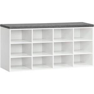 Botník Vasagle Endersen 100 cm bílý/šedý obraz