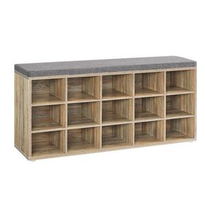 SONGMICS Botník Vasagle Endersen 105 cm světle hnědý/šedý obraz